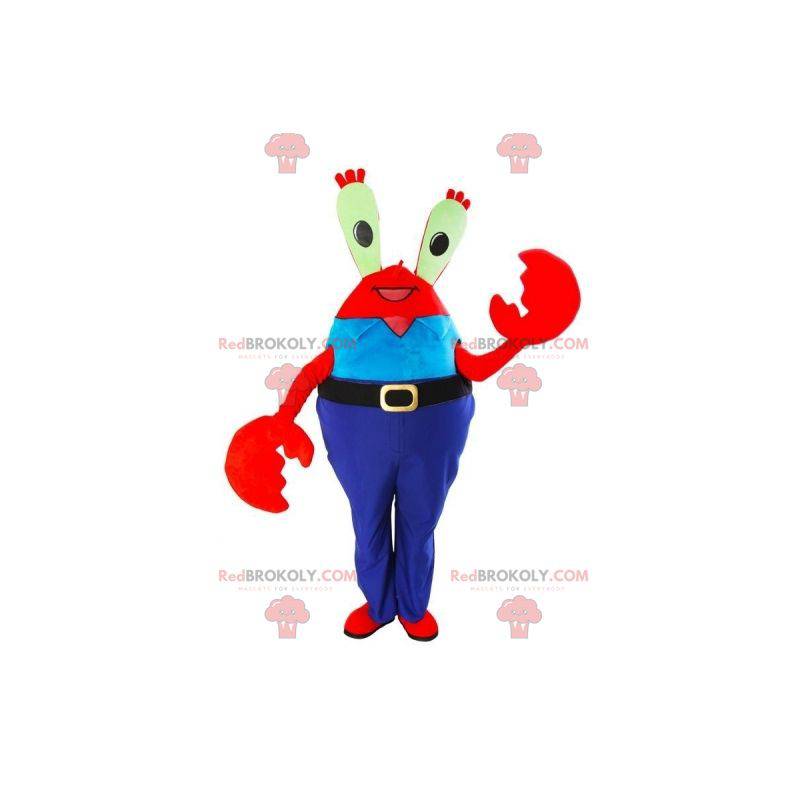 Mascot Mr. Krabs famoso cangrejo rojo en SpongeBob SquarePants