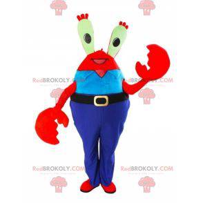 Mascot Mr. Krabs famoso cangrejo rojo en SpongeBob SquarePants