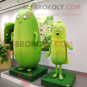 Lime Green Radish mascot...