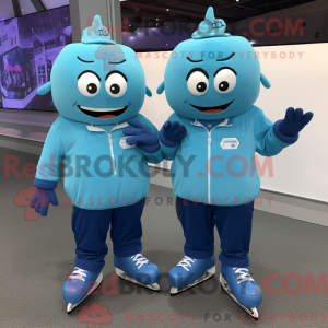 Postava maskota Cyan Pair...