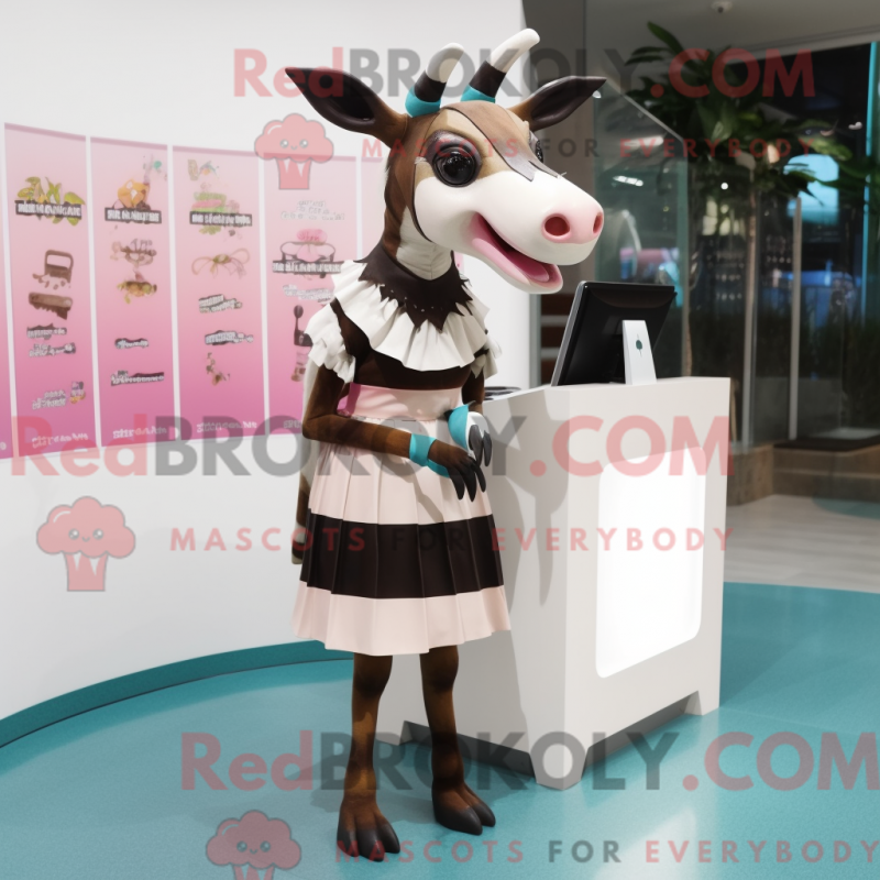 Figura de máscara de ocapi com máscara e deslizamento - Mascotes Okapi - REBROKO_226189 - RedBrokoly.com