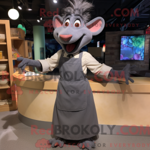 Grå Ratatouille maskot...