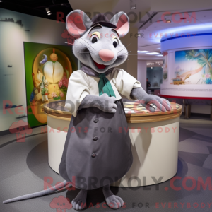 Grå Ratatouille maskot...