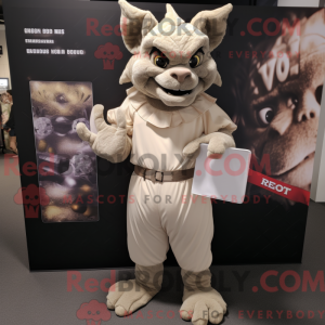 Beige Gargoyle maskot...