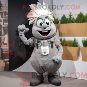 Grijze ui mascottekostuum...