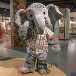 Grå elefant maskot kostume...