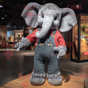 Grå elefant maskot kostume...