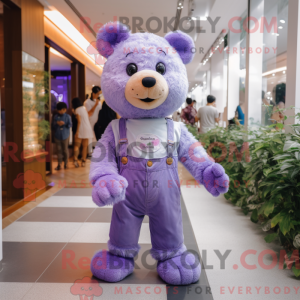 Lavender Teddy Bear mascot...