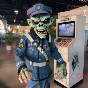 Navy Zombie maskot kostume...