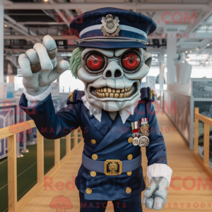 Navy Zombie maskot kostume...