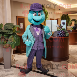 Teal Grape Maskottchen...