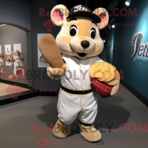 Gold Rat mascot costume...