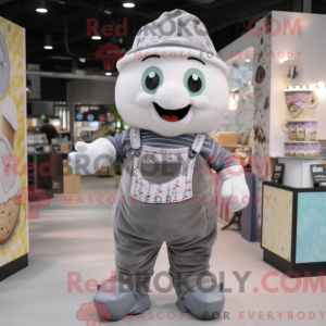 Grijs ijs-mascottekostuum...