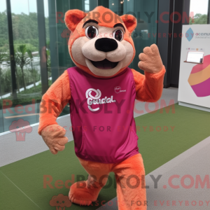 Pink Jaguarundi mascot...