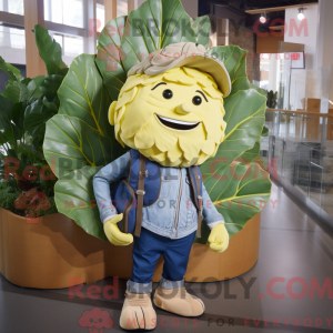 Gold Cabbage Leaf maskot...