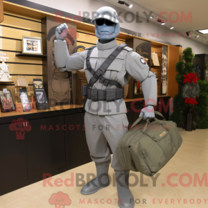 Grå Gi Joe maskot kostume...