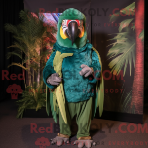 Forest Green Macaw mascot...