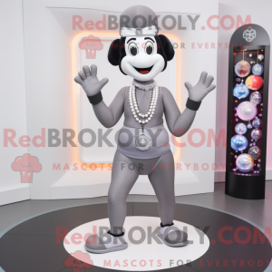 Grijs Mime-mascottekostuum...