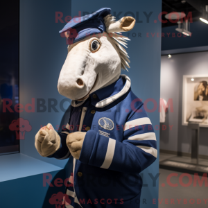 Navy Quagga maskot kostume...