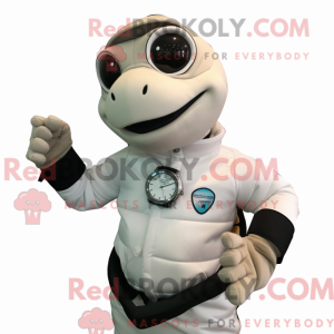 Hvid armbåndsur maskot...