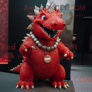 Rød Stegosaurus...