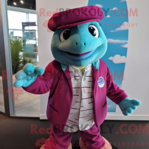 Magenta havskildpadde...