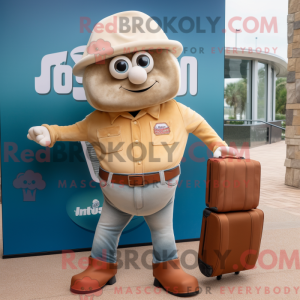Tan Oyster mascot costume...