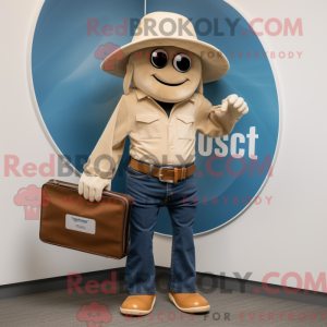Tan Oyster mascottekostuum...