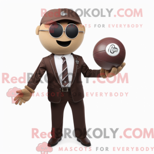 Brun Volleyball Ball maskot...
