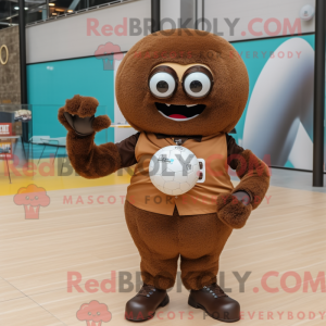 Brun Volleyball Ball maskot...