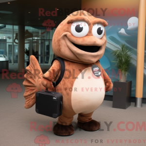 Brown Salmon mascot costume...