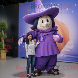Purple Witch maskot kostume...