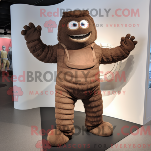 Hnědý maskot hadí muž...