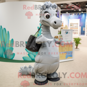 Gray Sea Horse mascot...