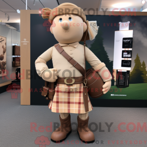 Mascotte de cornemuse beige...