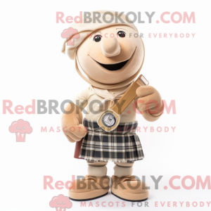 Beige sækkepibe maskot...