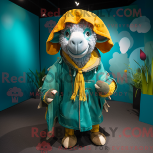 Turkis Ram-maskotdraktfigur...