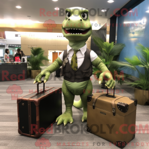 Olive Allosaurus maskot...