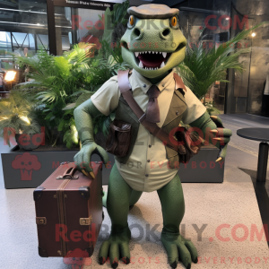 Olive Allosaurus maskot...