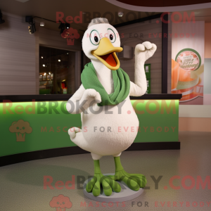 Olive Swan maskot kostyme...