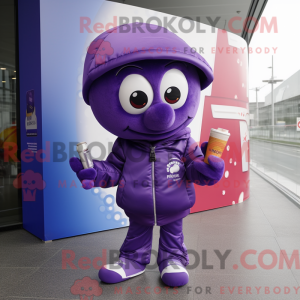 Personaggio mascotte viola...