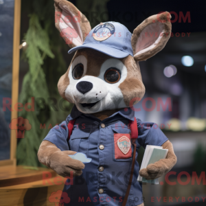 Navy Deer-mascottekostuum...