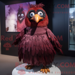 Maroon Crow-mascottekostuum...