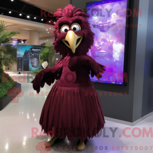 Maroon Crow-mascottekostuum...