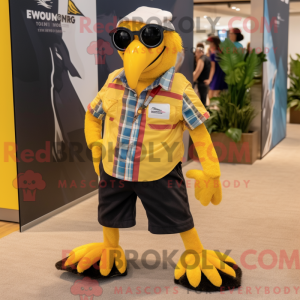 Maskottchenkostüm Gold Crow...