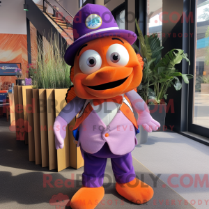 Lavendel klovnefisk maskot...
