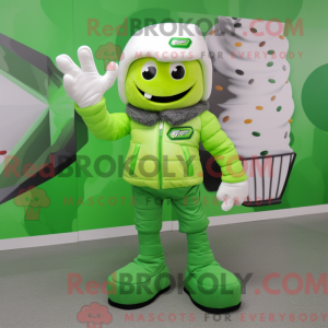 Groen ijs mascottekostuum...