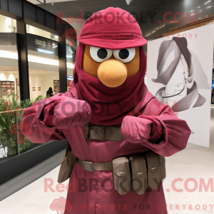 Maroon Commando maskot...
