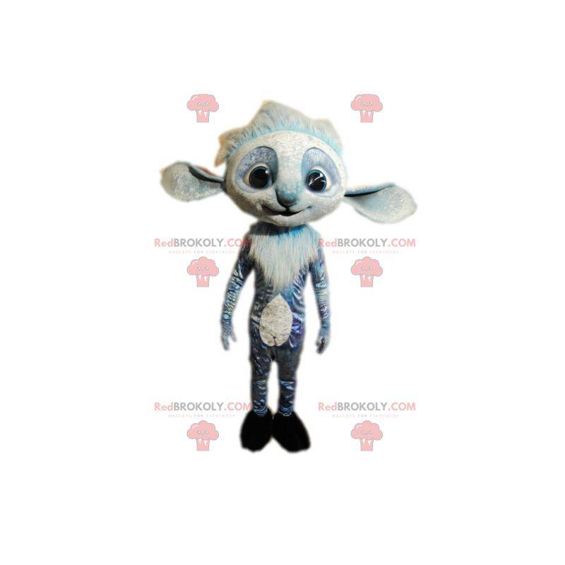 Mascota de criatura peluda azul y divertida - Redbrokoly.com
