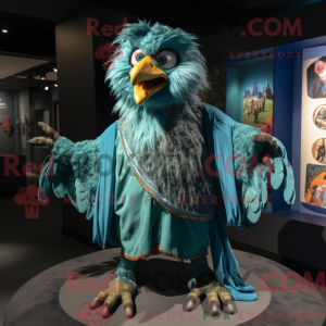 Teal Harpy mascottekostuum...
